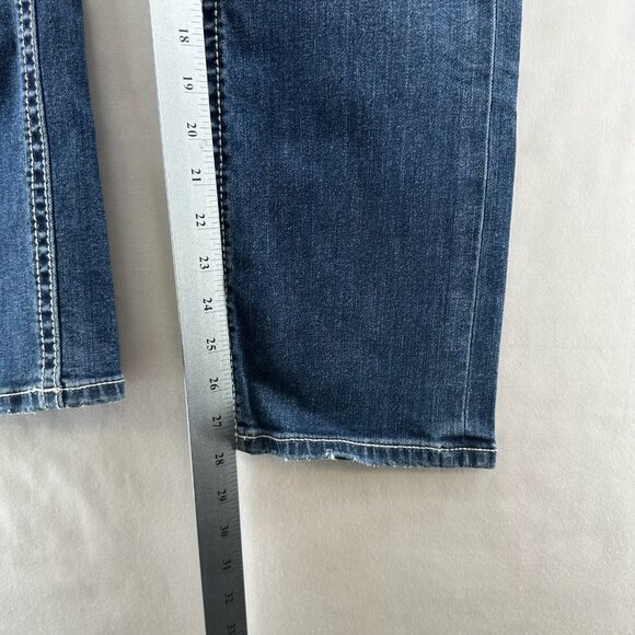 Fleur by Miss Me Jeans Size 29/8 Straight Wing Faux Flap Pocket Denim Blue - Picture 12 of 12